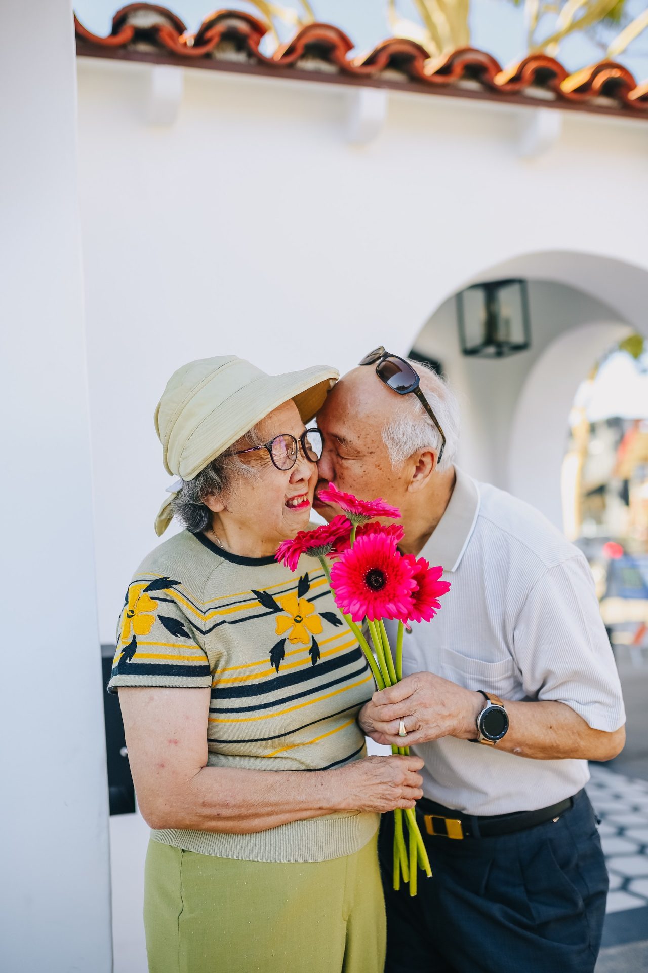 Portrait Of A Romantic Elderly Couple